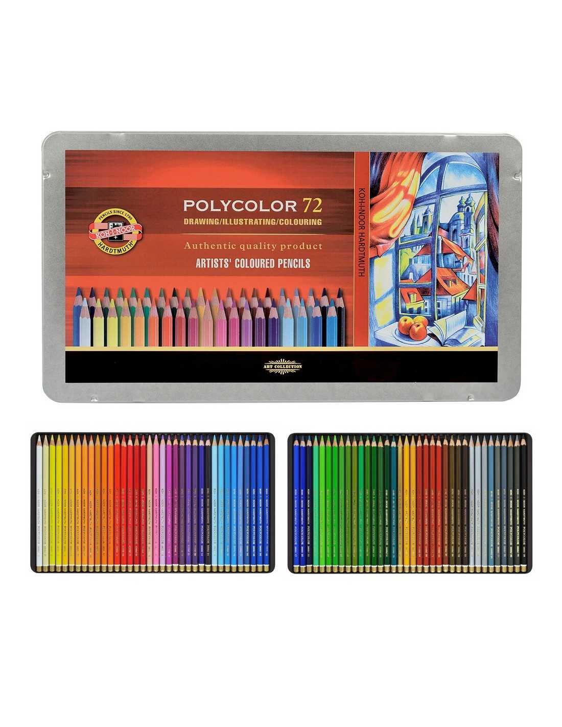 Estuche de madera con 72 lápices de color Polychromos