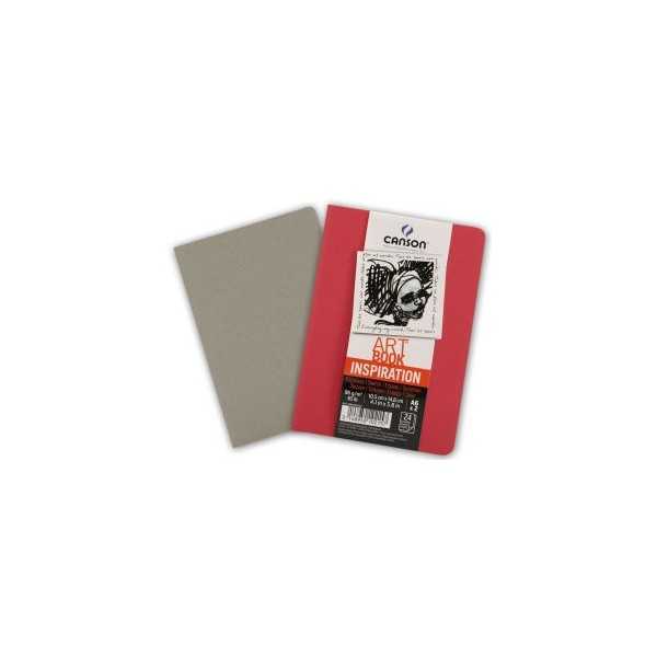 Pack Cuadernos (x2) 14,8x21 30H Canson Inspiration Fino 96g Rojo/Gris