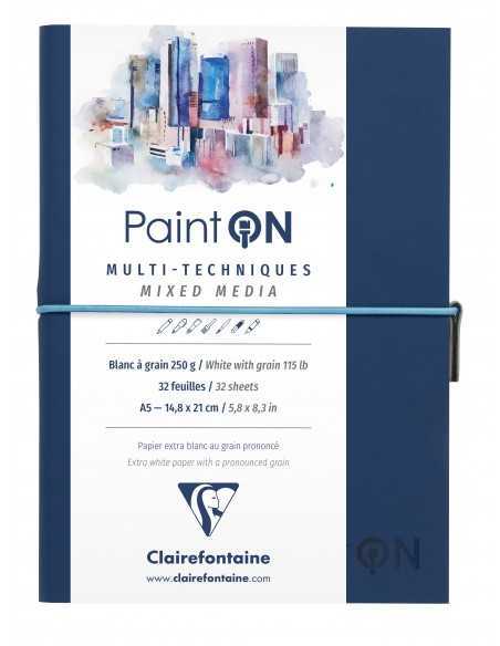 Bloc Cosido PaintOn 250gr 64 paginas A5 Blanco con Goma