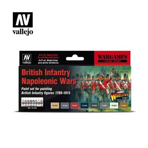 Sets Game Color Vallejo. Infanteria británica. Wargame. 1789-1815. 8 colores