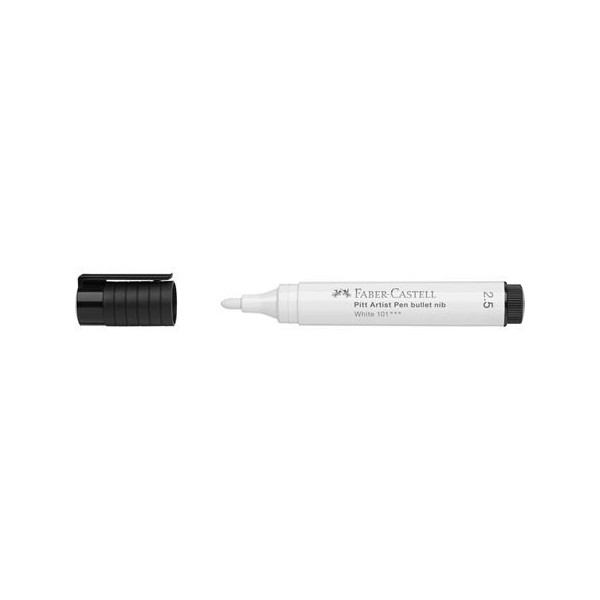 Rotulador Faber-Castell Pitt Aritst Pen Blanco 2,5mm. 101