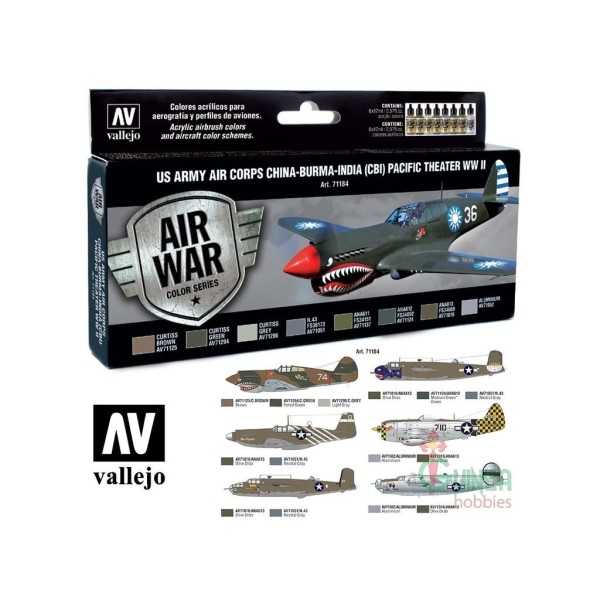 Sets Model Air Vallejo. Luftwaffe marina y color tropical . 8 colores