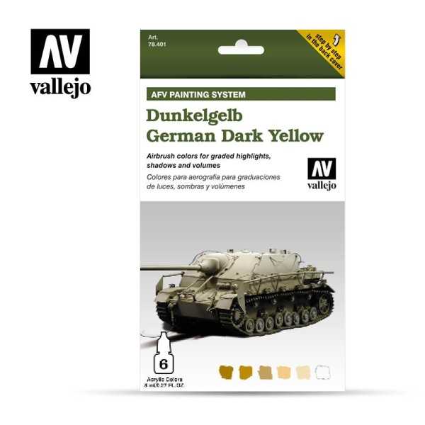 Sets Model Air Vallejo. AFV Dunkelgelb Armour Painting System 6unds. x 8ml.