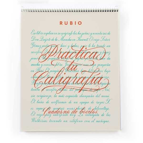 Cuaderno Rubio para Practicar Lettering 80 paginas de 135gr.