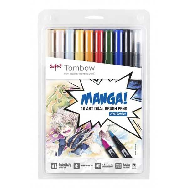 Set 10 Rotuladores Tombow ABT Manga Shonen