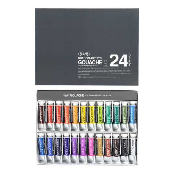 HOLBEIN Artists Gouache Set 24 colores 15ml