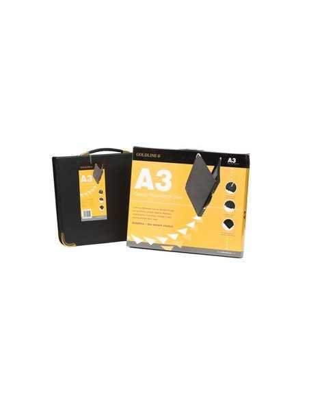 Maletin Clasificador de VInilo en Negro A3 Goldline Clairefontaine