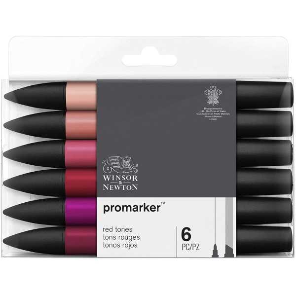 Winsor Newton PROMARKER markers 6 pcs. Red shades