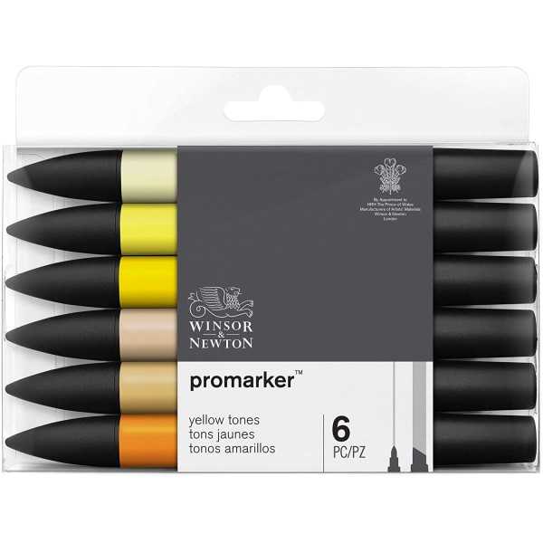 Winsor Newton PROMARKER markers 6 pcs. Yellow shades