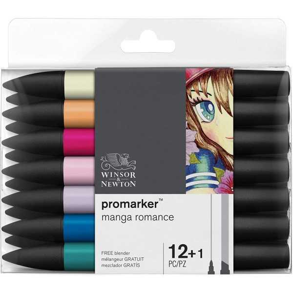 Set 12+1 Rotuladores Winsor&Newton Promarker Manga Romance