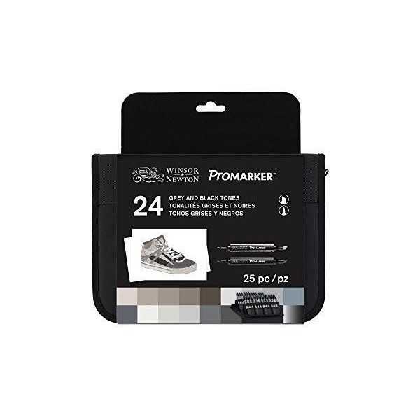 Winsor Newton PROMARKER markers 24 pcs. GREY AND BLACK