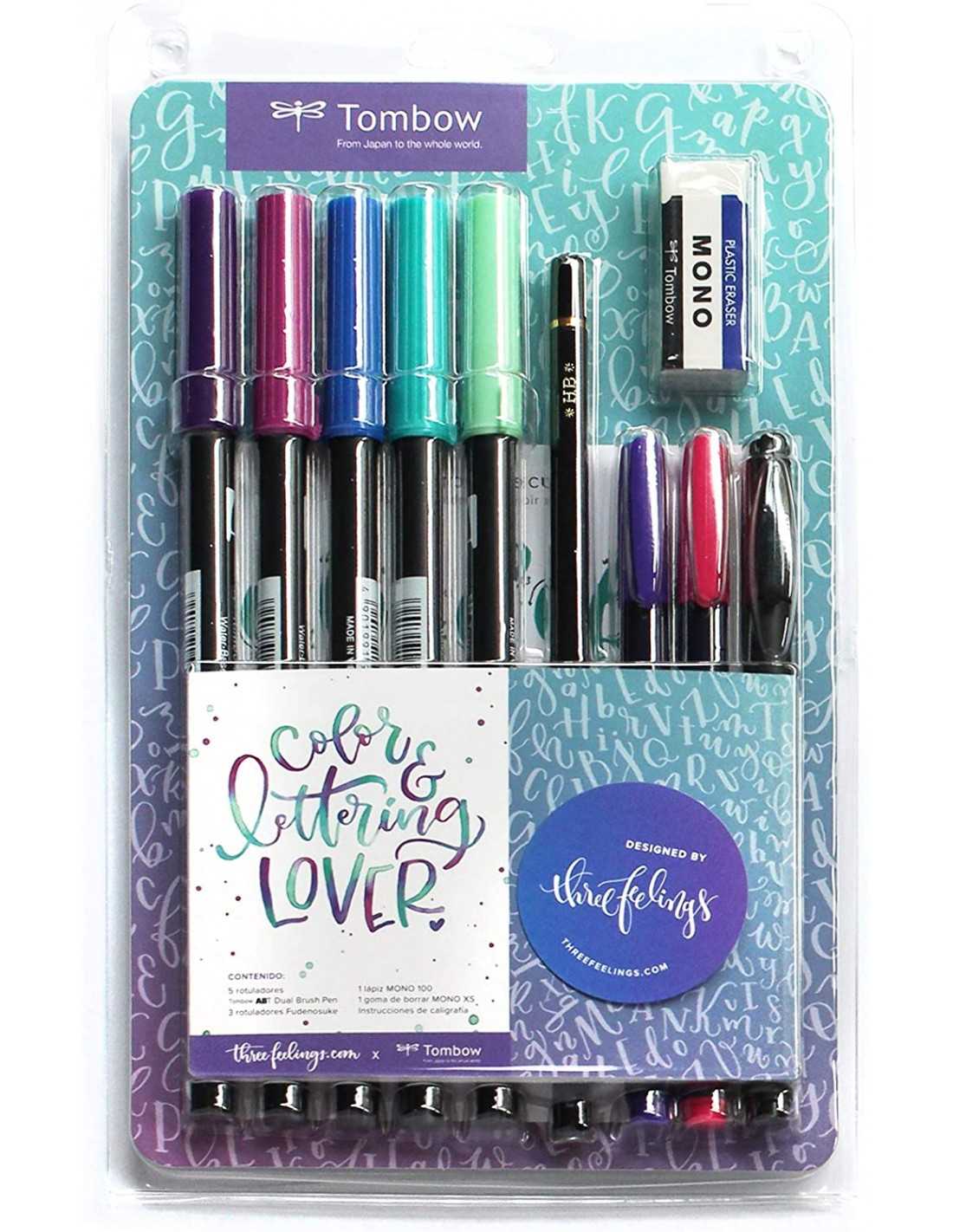 Rotuladores TOMBOW SET COLOUR & LETTERING LOVER