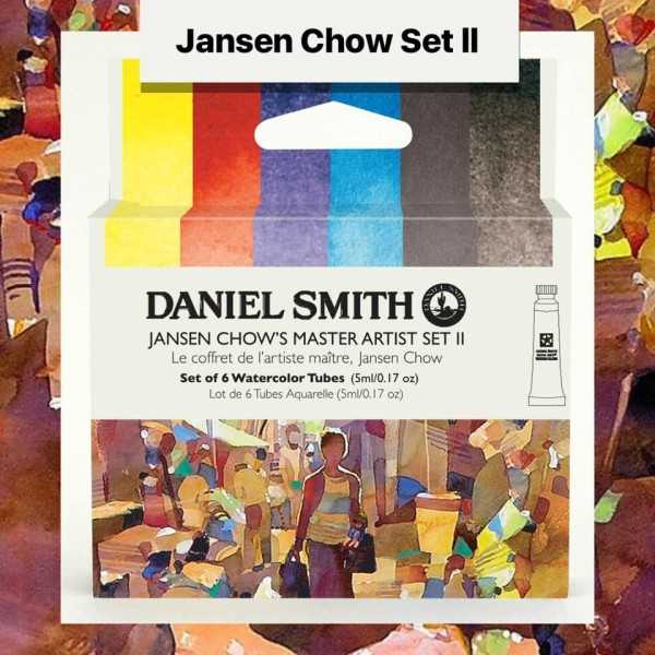 DANIEL SMITH Watercolour Jansen Chow set 2. 6 colours of 5 ml.