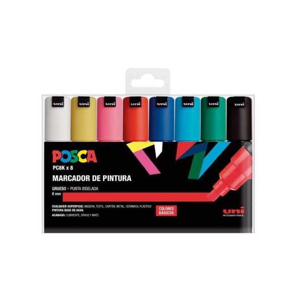 POSCA Markers PC8K 8 Basic Colours