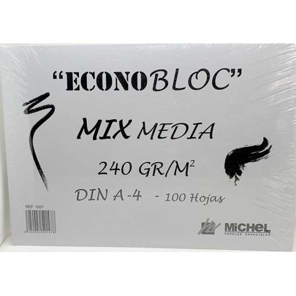 Bloc Multi-técnicas ECONOBLOC Michel 100 hojas 240gr. A4