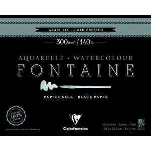 Clairefontaine Fontaine - carnet aquarelle - couverture personnalisable -  24 feuilles 300g/m² - 100% coton - grain satiné - Schleiper - Catalogue  online complet
