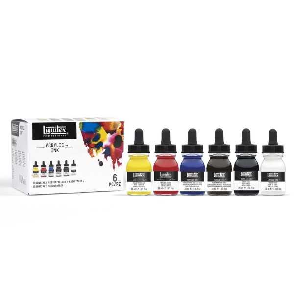 LIQUITEX Acrylic Ink Sets 6 PRIMARY COLOURS