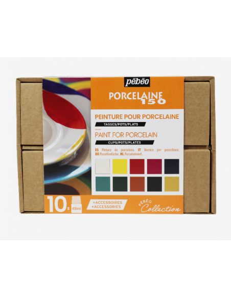 Pebeo Collection Box Porcelaine150 10 Colours 45ml.
