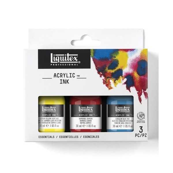 LIQUITEX Acrylic Ink 3 ESSENTIAL COLOURS
