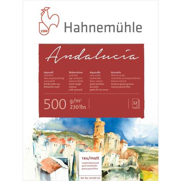 Hahnemuhle Watercolour Paper Pad Andalucia 500gr 12Sheets Glued 4 Sides