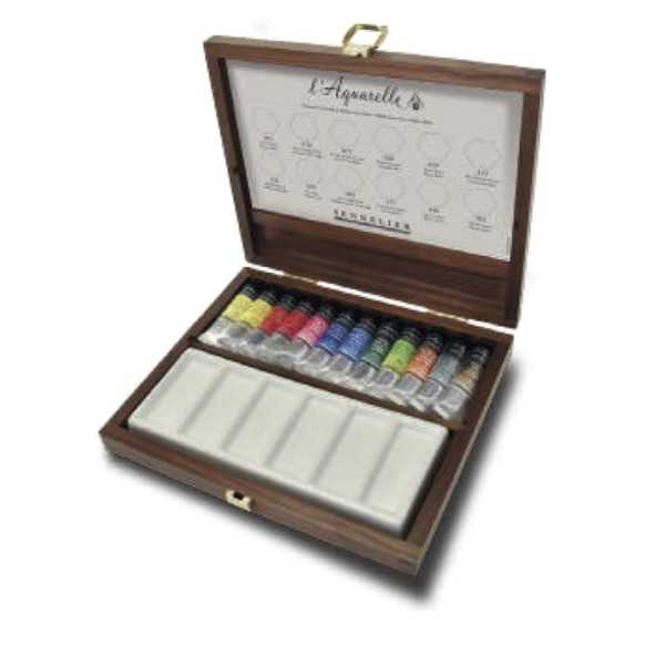 Watercolour Sennelier Deluxe Box 12 colours 10 ml