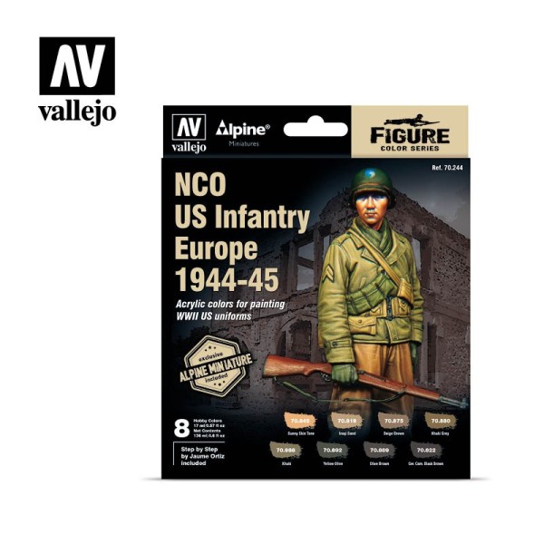 Set Model Color Vallejo ALPINE NCO U.S. INFANTRY EUROPA 1944-1945