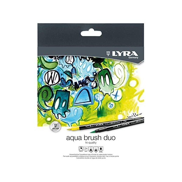 LYRA Aqua Brush Duo markers. 24 pcs.