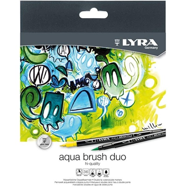 LYRA Aqua Brush Duo markers. 36 pcs.