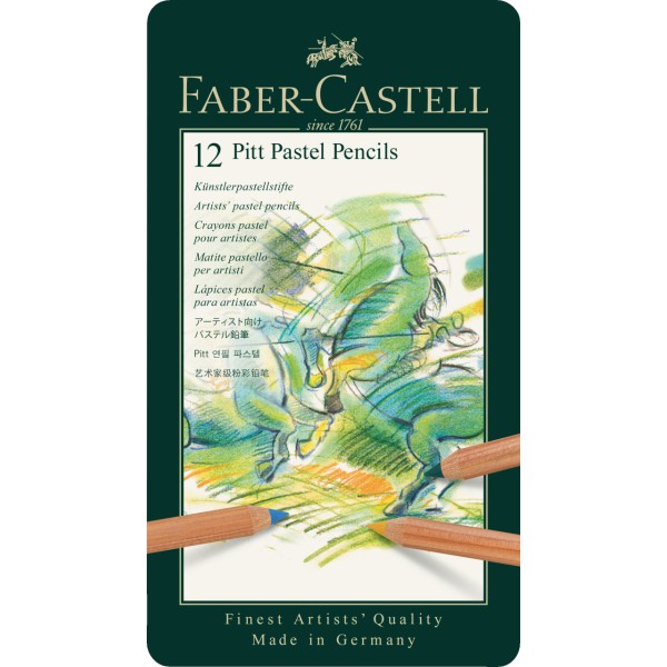 Caja 12 Lápices Pastel FABER CASTELL. Pitt Pastel