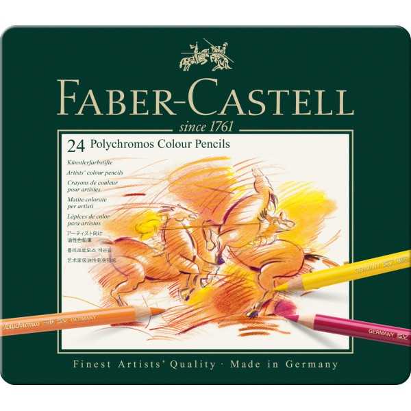 Box of 24 FABER CASTELL Polychromos pencils