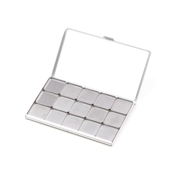 Art Toolkit Folio SILVER (135x86x7mm.) Stainless Steel Magnetic with 15 double godet