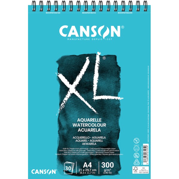 Bloc CANSON XL Aquarelle 300gr.