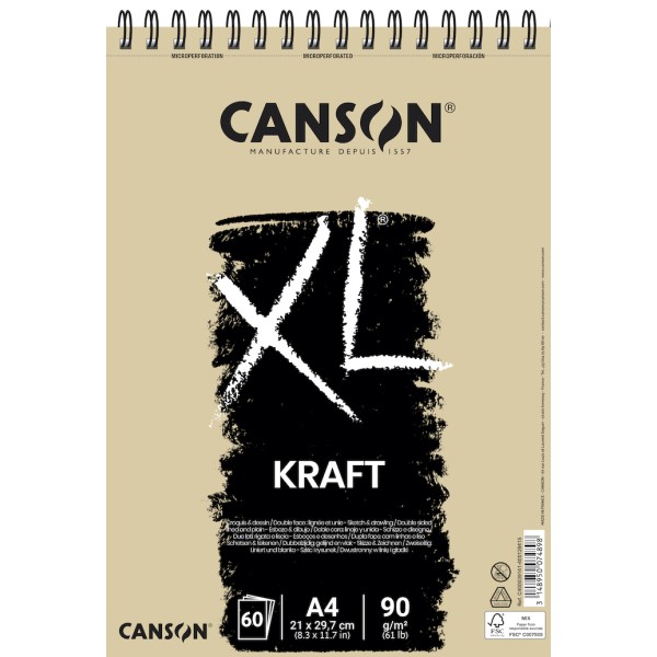 Bloc CANSON XL Kraft 90gr.