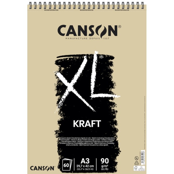 Bloc CANSON XL Kraft 90gr.