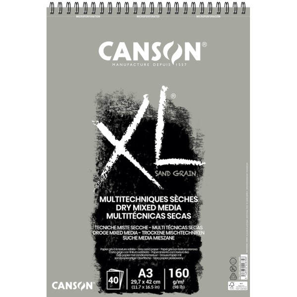 Canson XL Sand Grain Grey Notebook