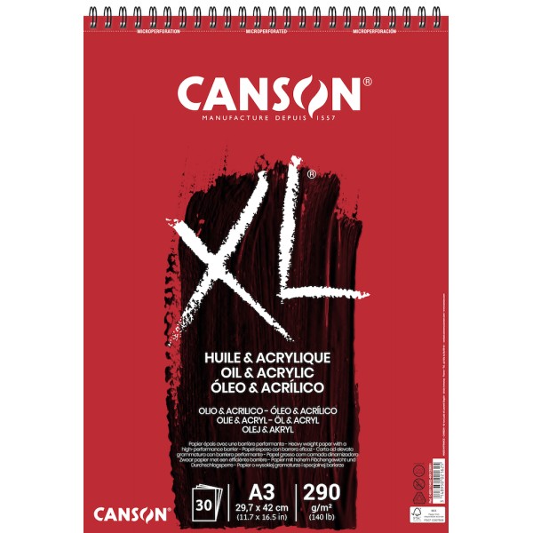 CANSON XL pad. Oil and Acrylic 290gr.