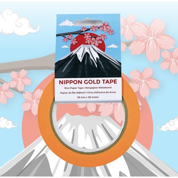 Nippon Gold Tape Cinta adhesiva acuarela 25mm.