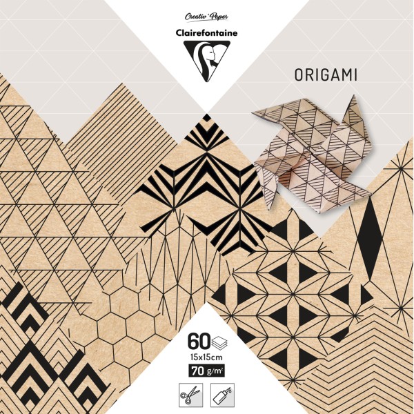 Papel de Origami 15x15cm. 80gr 60Hojas - Krafty
