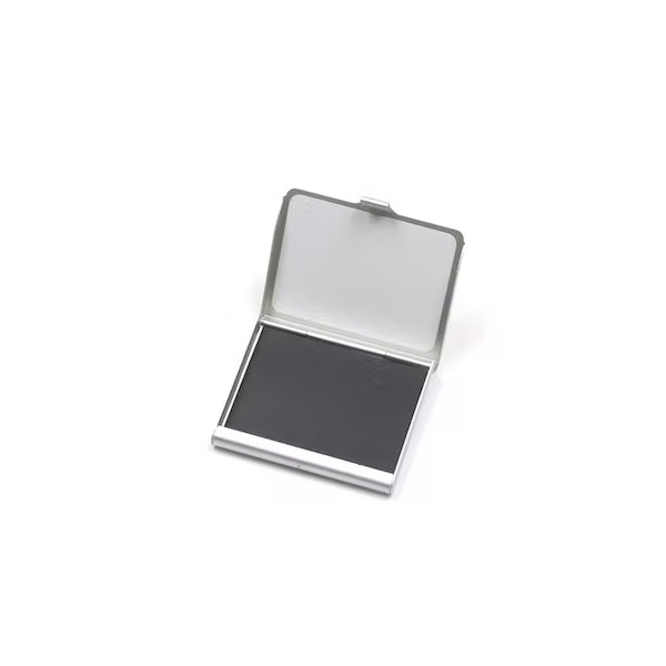 Art Toolkit Half Palette Silver Stainless Steel Magnetic (55mm. x 45mm.) Empty