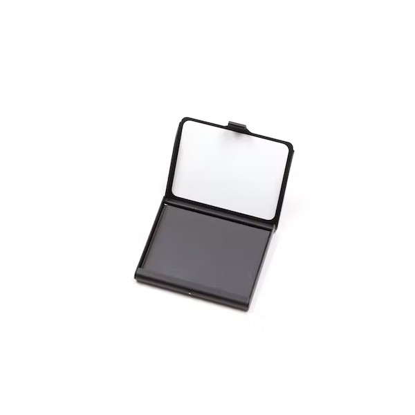 Half Palette Art Toolkit Black Stainless Steel Magnetic (55mm. x 45mm.) Empty