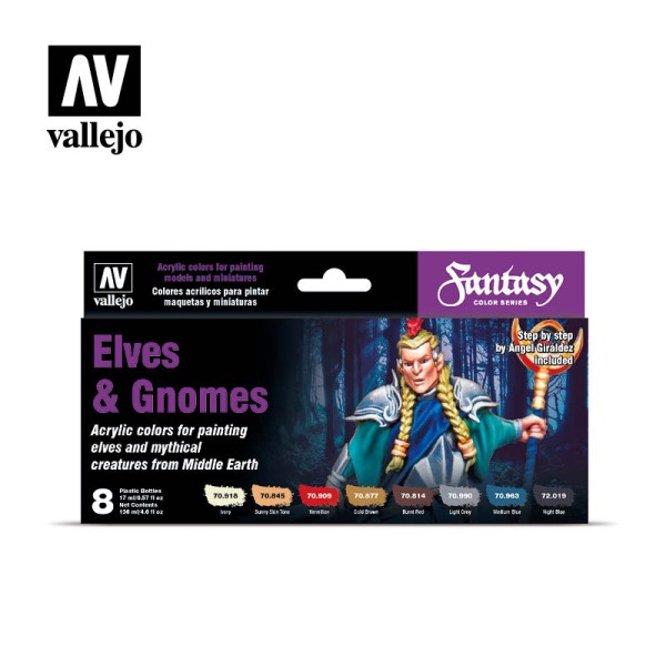 Vallejo Elves and Gnomes Set. 8 colours