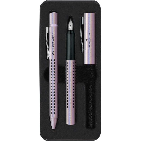 Faber Castell Grip Pen and Ballpoint Pen Set Glam Pearl Edition