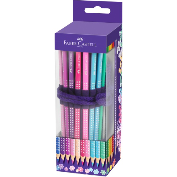 Faber Castell Sparkle 20 coloured pencils roll-up box