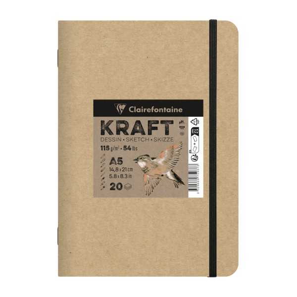 Cuaderno Papel Kraft Grapado Clairefontaine 115gr 20 Hojas