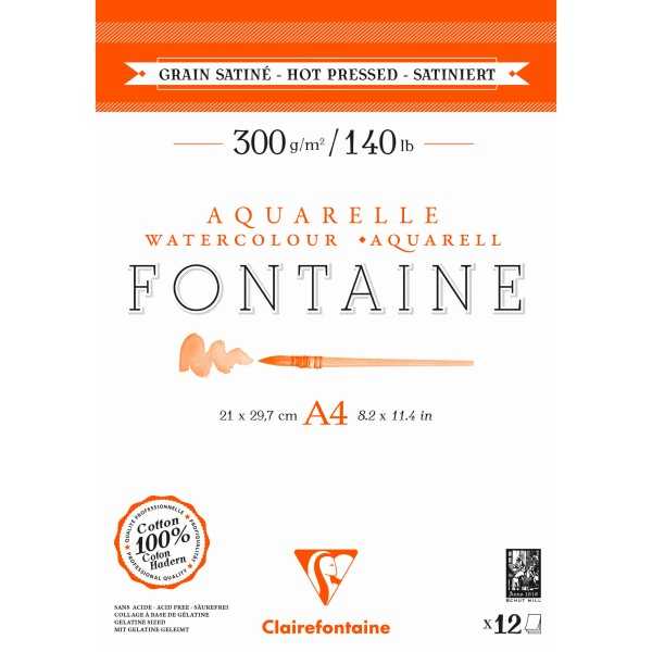 FONTAINE Watercolour Cotton Pad. Glued 1 Side 12 Hj.