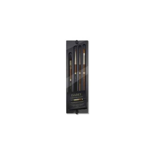 ISABEY 4 BRUSHES IN DELUXE WOODEN BOX