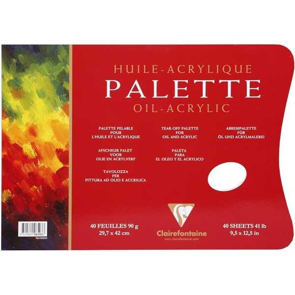 Clairefontaine Disposable Palette 90gr. 40 Sheets 29,7x42cm. (A3)