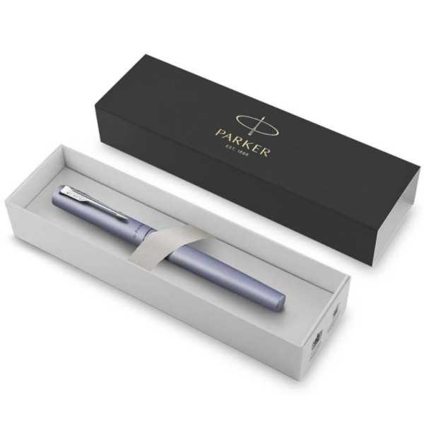 Parker Vector XL Fountaine Pen Silver Blue