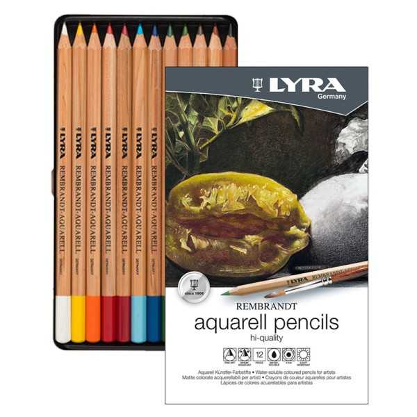LYRA REMBRANDT AQUARELL Pencil Box 12 Colours