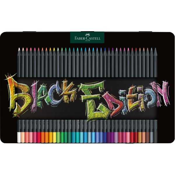 Faber Castell Pencil Black Edition 36 Colours Metal Case